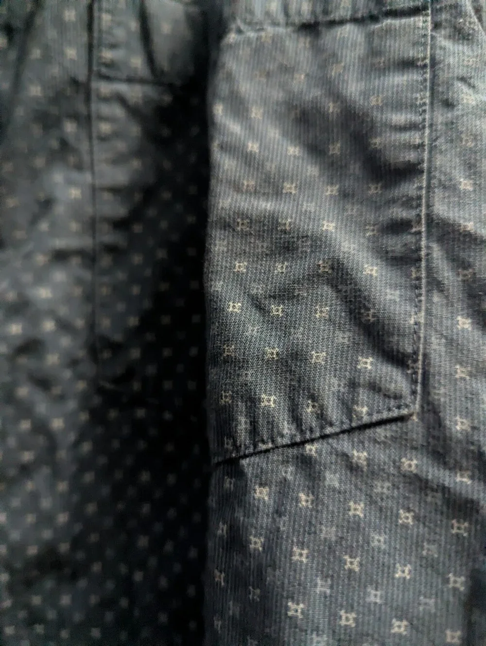 Banana Republic Heritage Collection Mens Blue Micro Print Button Down Shirt